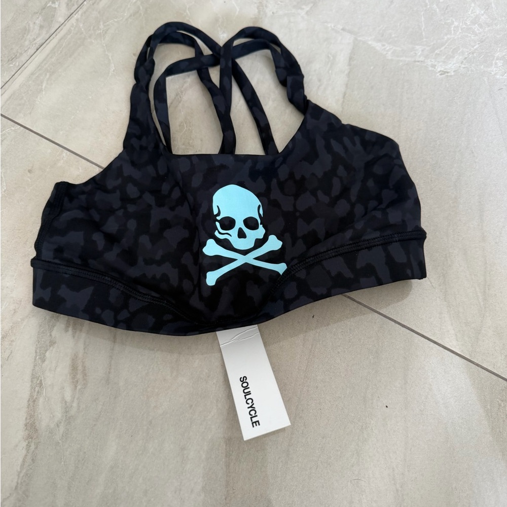 SoulCycle Black and Blue Sports Bra